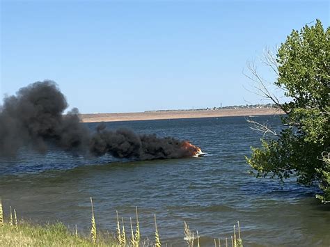 Photos: Boat catches fire on the water at Chatfield Reservoir